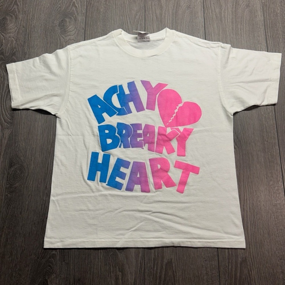 Vintage Billy Ray Cyrus Achy Breaky Heart Medium T-Shirt White Mens 90s USA